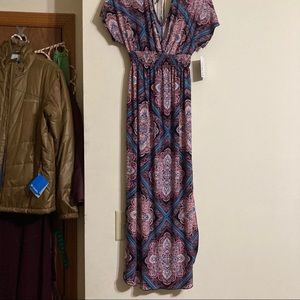 Enfocus dress beautiful multicolored side slit